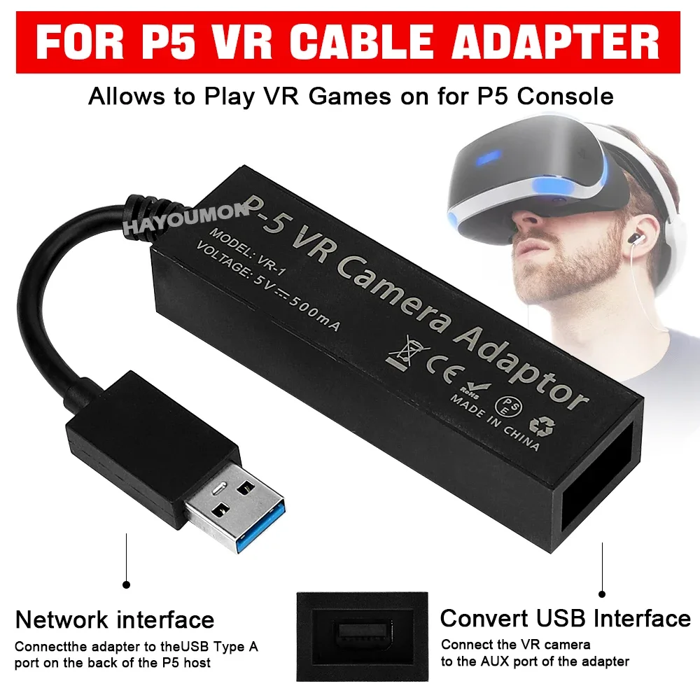 Gaming Accessories Vr - Adaptador de Cabo VR para PS5,