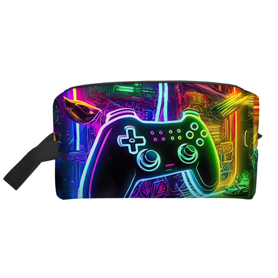 Gaming Accessories For Kids - Bolsa de cosméticos com padrão GamePad