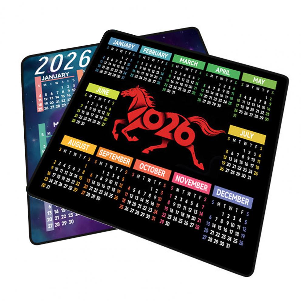 Gaming Home Accessories - 2026 calendário mouse pad à prova