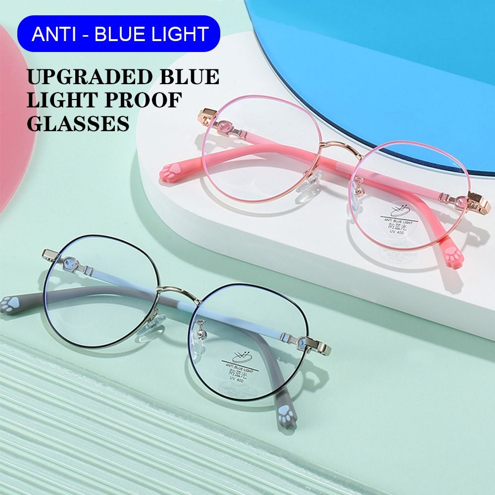 Gaming Accessories For Kids - Óculos redondos com luz anti-azul para