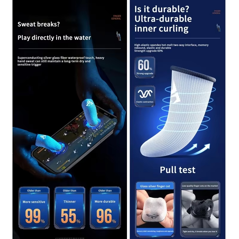 1 Par de Protetores de Dedo pa - Gaming Accessories For Your Phone avaliação e preço