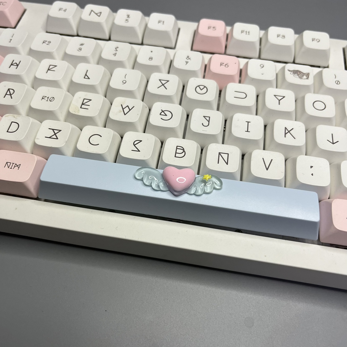 Diy bonito magia amor asas key - Gaming Accessories Pink avaliação e preço