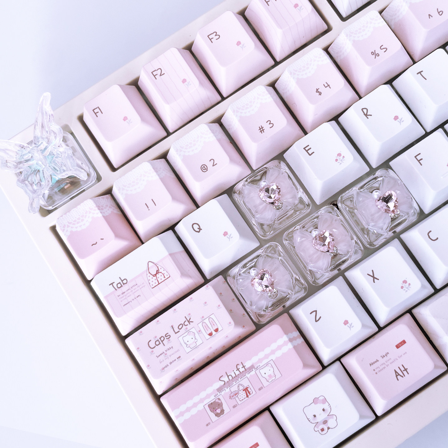 Conjunto de 4 Teclas Borboleta - Gaming Accessories Pink avaliação e preço
