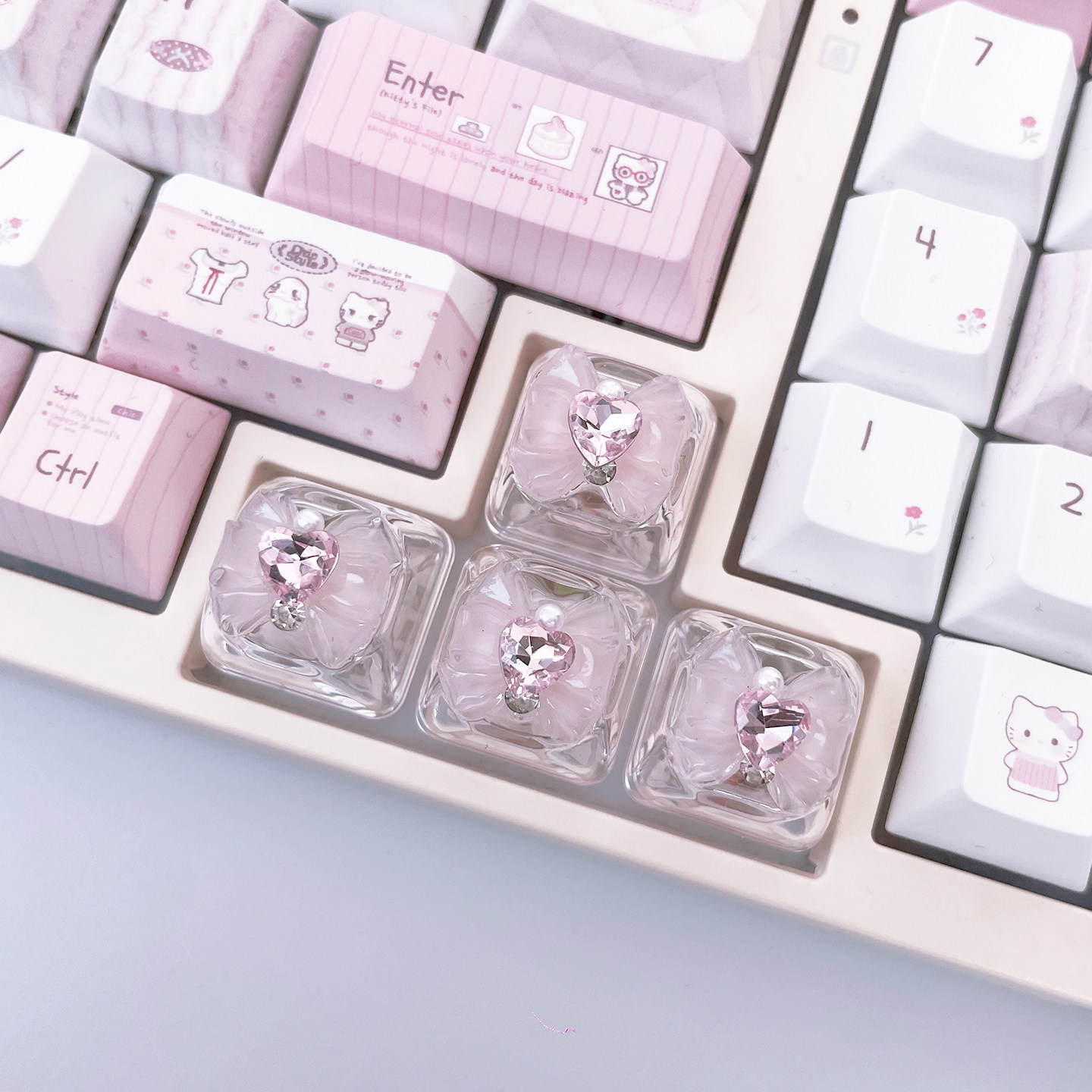 Conjunto de 4 Teclas Borboleta - Gaming Accessories Pink avaliação e preço