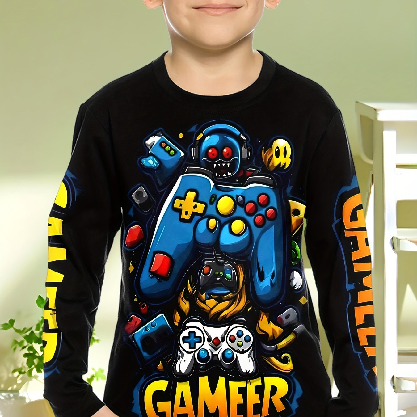 Roupas infantis meninos camise - Gaming Accessories For Kids avaliação e preço