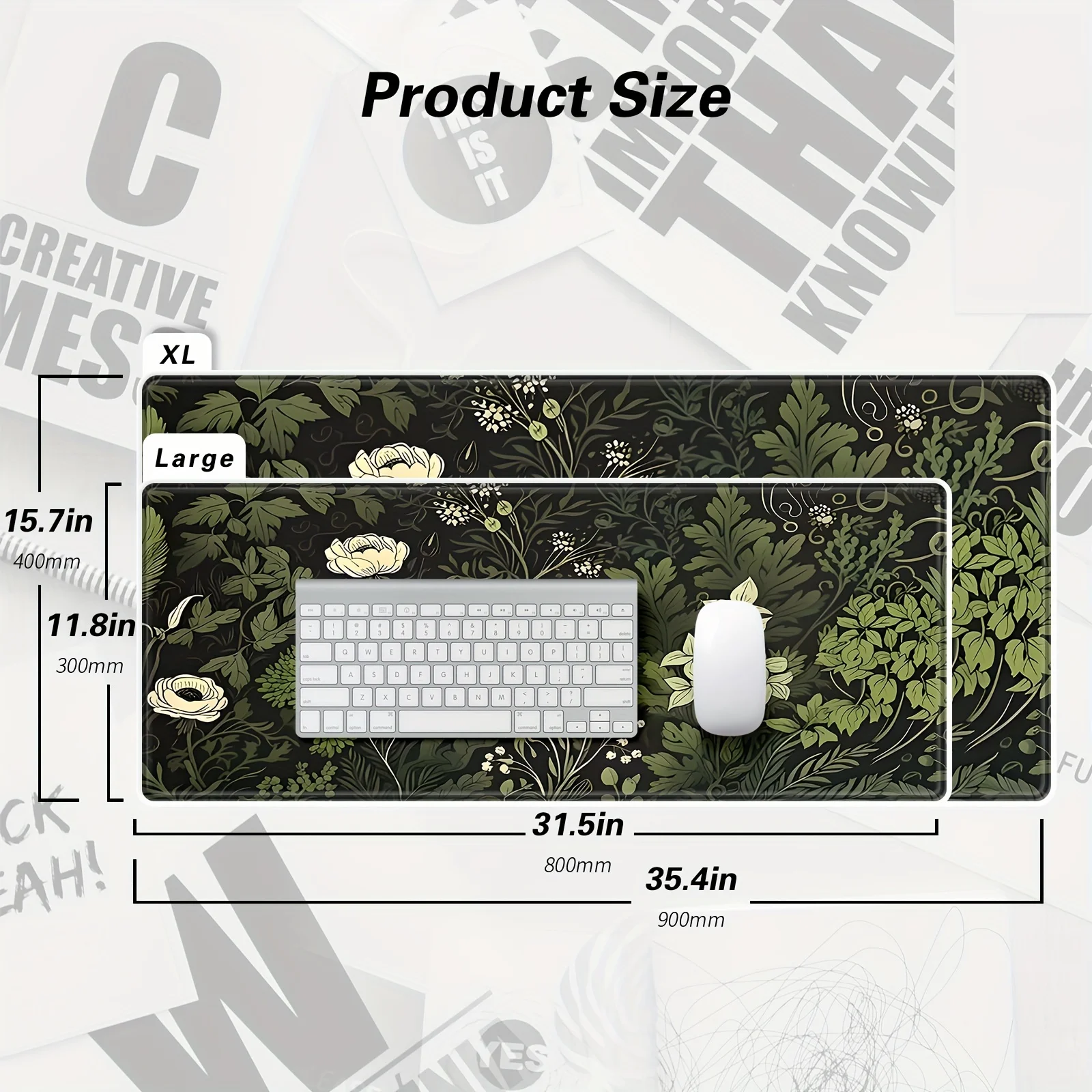 Tapete de rato com motivos flo - Gaming Home Accessories avaliação e preço