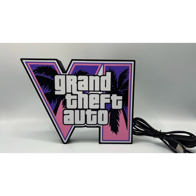 Luminária LED GTA 6 Grand Thef - Accessories For Your Gaming Room avaliação e preço
